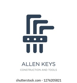 allen keys icon vector on white background, allen keys trendy filled icons from Construction and tools collection, allen keys vector illustration