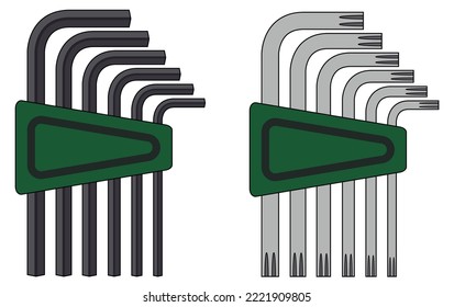 Allen and Torx Star Key Set