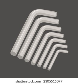 Allen wrench flat vector illustration. Cute hardware items allen wrench key tool cartoon vector illustration for graphic design and decorative element