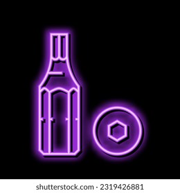 allen wrench screwdriver bit neon light sign vector. allen wrench screwdriver bit illustration