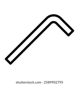 Allen Wrench Vector Line Icon Design For Personal And Commercial Use