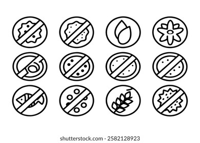 allergen free badges  no sugar  gluten  lactose
