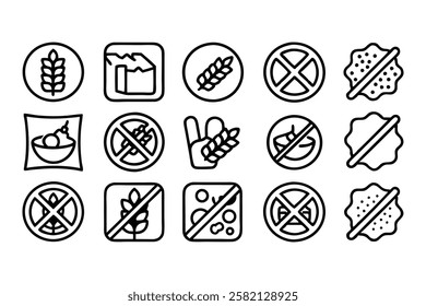 allergen free badges  no sugar  gluten  lactose