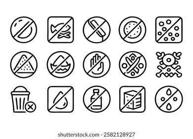 allergen free badges  no sugar  gluten  lactose