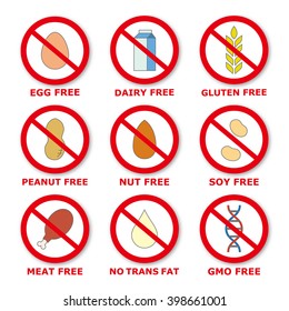 Allergen free icons