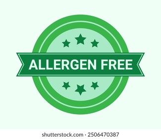 Allergen Free Label. Isolated Logo Design.