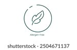 Allergen Free Product Label Vector Illustration Icon