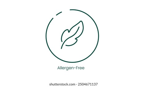 Allergen Free Product Label Vector Illustration Icon