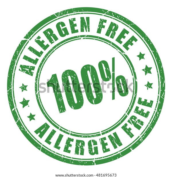 Allergen Freier Gummistempel Vektorgrafik Einzeln Auf Weissem Stock Vektorgrafik Lizenzfrei