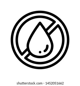 Allergen Free Trans Fat Vector Thin Line Icon. Allergen Free Hydrogenated Linear Pictogram. Crossed Out Mark Beverage Drop Healthy Produce. Black And White Contour Illustrations