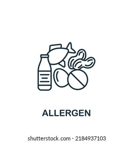 Allergen icon. Monochrome simple Allergy icon for templates, web design and infographics