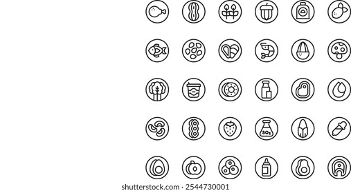 Allergen icons High-Quality Vector Icons Collection with Editable Stroke. Ideal for Professional and Creative Projects.