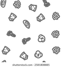 allergen product food free vector seamless pattern thin line illustration