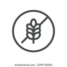 Allergen related icon outline and linear vector.