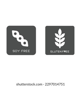 Allergen Signs Icon Vector Design.