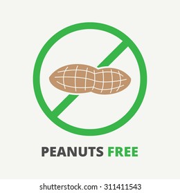 Allergen symbol information for peanuts.