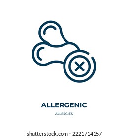 Allergenic icon. Linear vector illustration from allergies collection. Outline allergenic icon vector. Thin line symbol for use on web and mobile apps, logo, print media.