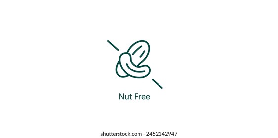 Allergen-Safe Icon: Nut-Free Guarantee Vector Design