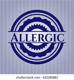 Allergisches Abzeichen mit jean-Struktur