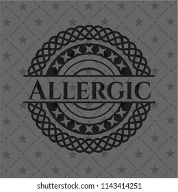 Allergic dark emblem. Retro
