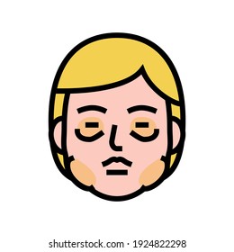 allergic edema color icon vector. allergic edema sign. isolated symbol illustration