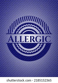 Alérgico con textura jean. Ilustración vectorial. Detallado. 