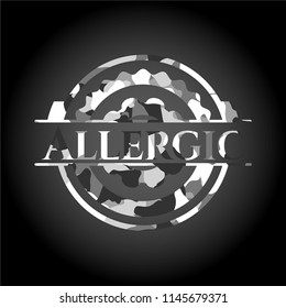 Allergic on grey camouflage texture
