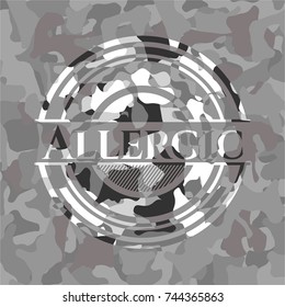 Allergic on grey camouflaged pattern