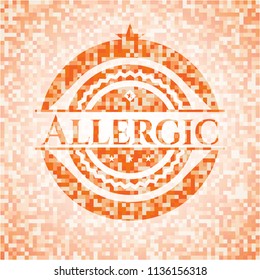Allergic orange mosaic emblem