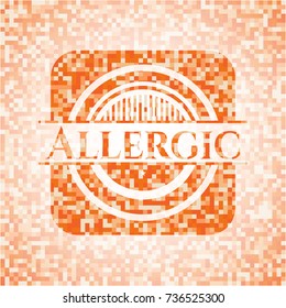 Allergic orange mosaic emblem