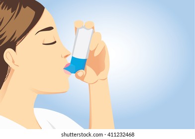 Allergic patient use asthma inhalers for delivering medication into the body via the lungs. Stop allergic symptoms.