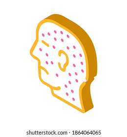 allergic rash isometric icon vector. allergic rash sign. isolated symbol illustration
