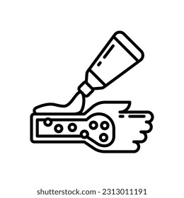 Symbol für allergische Reaktion in Vektorgrafik. Illustration
