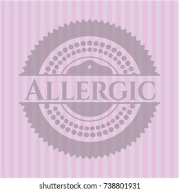 Allergic realistic pink emblem
