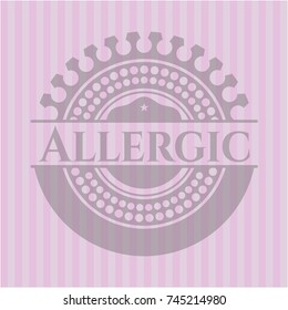 Allergic realistic pink emblem