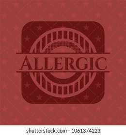 Allergic red emblem. Retro