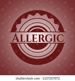 Allergic red emblem. Retro