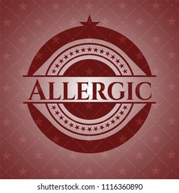 Allergic retro style red emblem