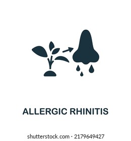 Allergic Rhinitis Icon. Monochrome Simple Allergy Icon For Templates, Web Design And Infographics