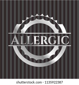 Allergic silver shiny badge