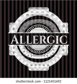 Allergic silvery shiny emblem