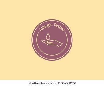 allergic tested icon vector illustration 