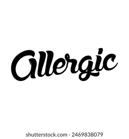 Allergischer Text auf weißem Hintergrund.