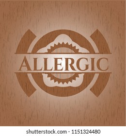 Allergic wood emblem. Retro