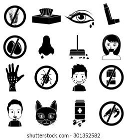 allergies icons set
