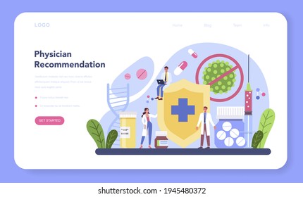 Allergist web banner or landing page. Disease with allergy symptom,