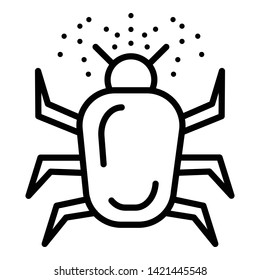 Allergy bug icon. Outline allergy bug vector icon for web design isolated on white background