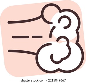 Polvo alérgico, ilustración, vector sobre fondo blanco.