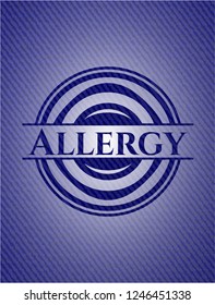 Allergy emblem with jean high quality background