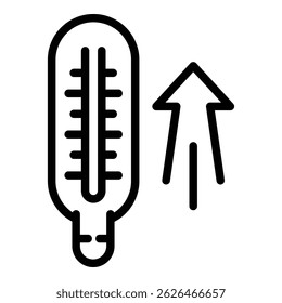 Allergy fever icon. Outline allergy fever vector icon for web design isolated on white background